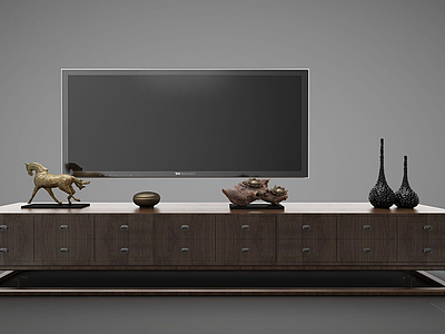 新中式风格电视柜模型3d模型