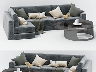 现代布艺沙发模型3d模型