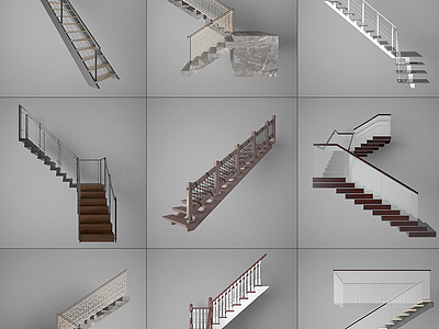 现代风格楼梯模型