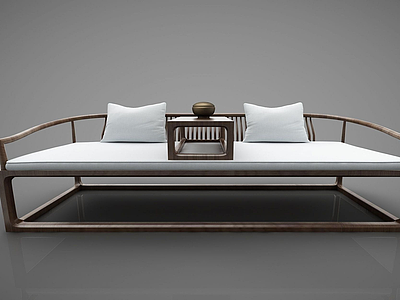 3d新中式风格的沙发模型