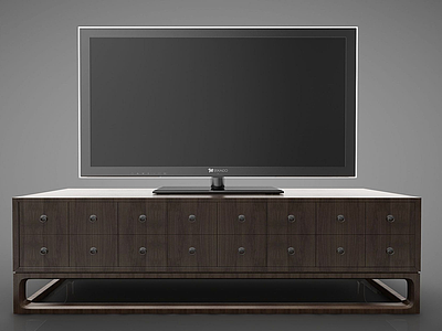 新中式风格的电视柜模型3d模型