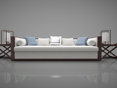 新中式,风格,沙发模型3d模型