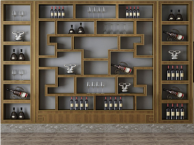 酒柜模型3d模型