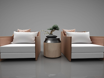 3d现代沙发单人沙发模型