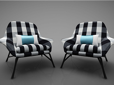 现代休闲沙发椅模型3d模型