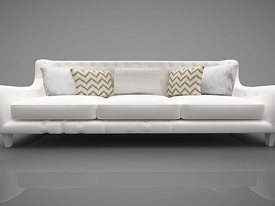 3d现代沙发多人沙发模型