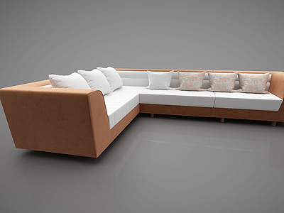 现代沙发转角沙发模型3d模型