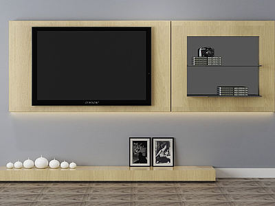 3d现代简约电视柜组合模型