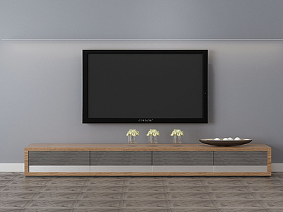 现代简约电视柜组合模型3d模型