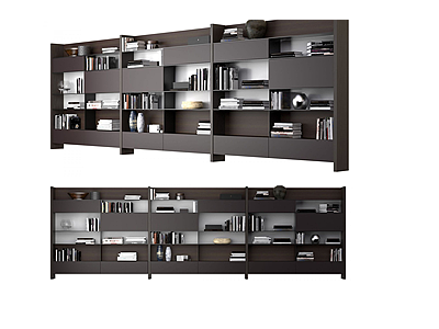 现代装饰柜架置物柜架模型3d模型