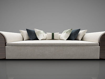 3d新中式双人沙发模型