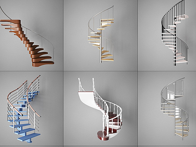 现代简约风格楼梯模型