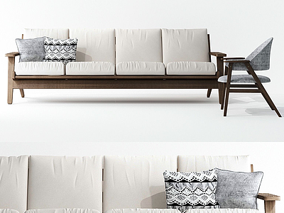 新中式沙发模型3d模型