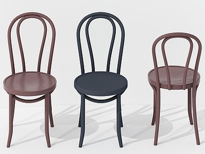 3d现代铁艺椅子组合模型