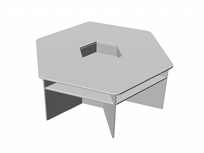 3d六边形桌子模型