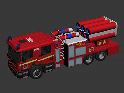 3d消防排烟车模型