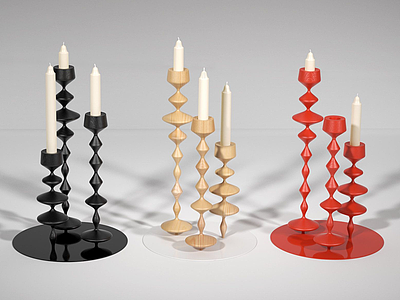 3d欧式蜡烛模型