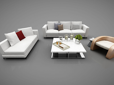 沙发组合模型3d模型