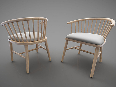 3d新中式风格椅子模型