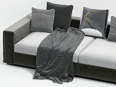 3d现代简约棉沙发模型