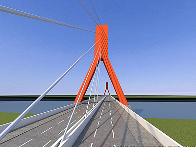 蟠龙大桥模型3d模型