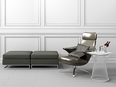 3d后现代沙发凳单人椅模型