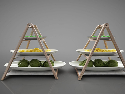 现代风格食物摆件模型3d模型
