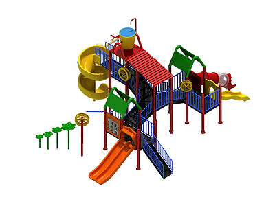 3d儿童游乐设施模型