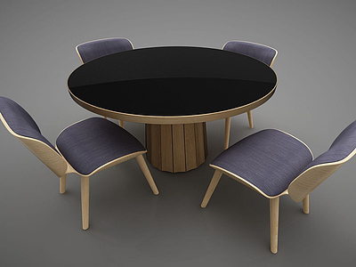 圆形餐桌模型