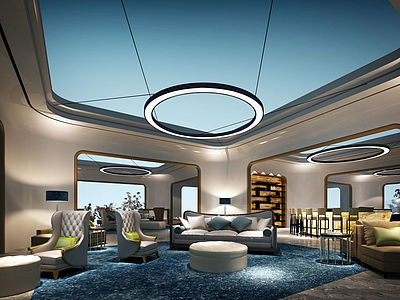 3d机场贵宾休息室模型