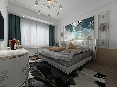 欧式卧室模型3d模型