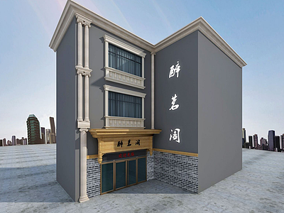 中式茶楼模型3d模型