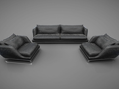 现代风格沙发组合3d模型