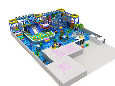 3d海洋风格游乐园模型