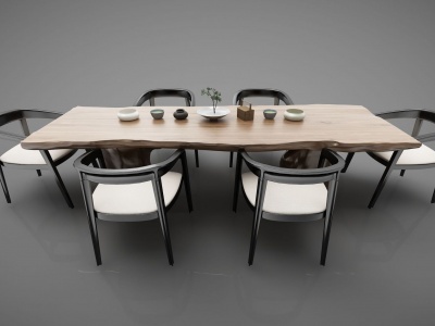 新中式风格茶桌模型3d模型