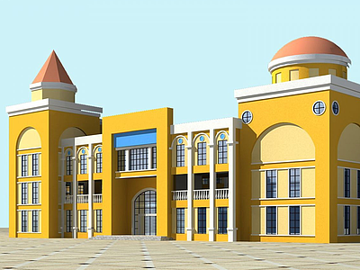 幼儿园大楼模型3d模型