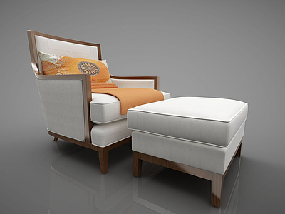 3d新中式风格沙发模型