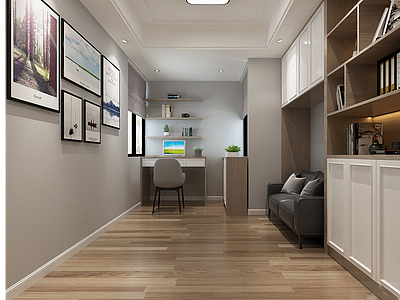 3d现代客厅卧室模型