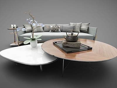 3d新中式家具组合模型