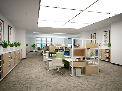 现代办公室模型3d模型