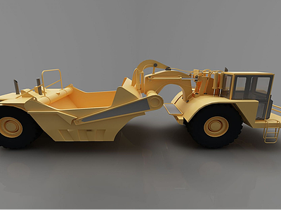 现代推土车模型3d模型