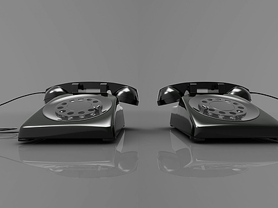3d现代风格电话模型
