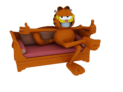 加菲猫座椅3d模型