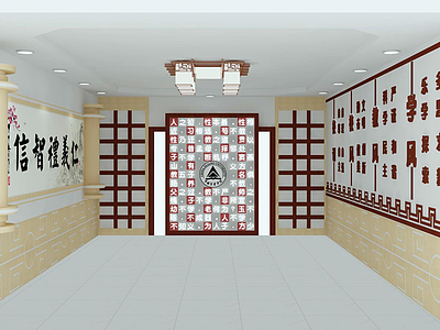 3d学校大厅模型