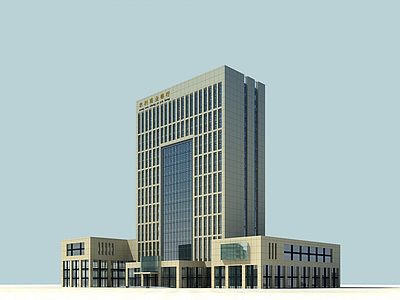 3d办公楼模型