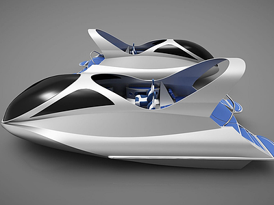 现代创意小船模型3d模型