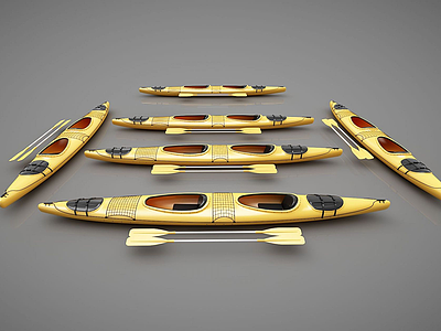 创意小船组合模型3d模型