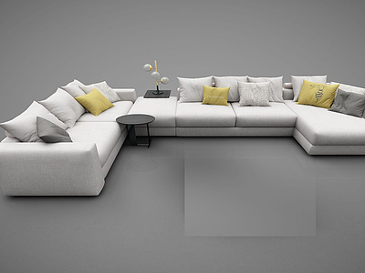 3d现代风格沙发组合模型