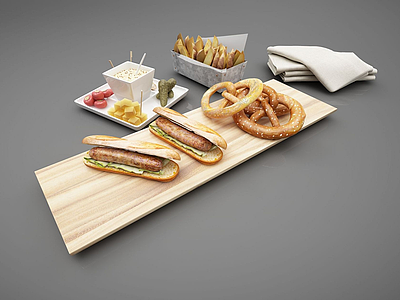 食物模型3d模型