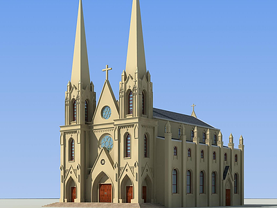 欧式教堂模型